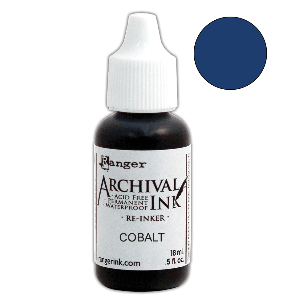 Archival Ink™ Pads Re-Inker Cobalt, 0.5oz Ink Archival Ink 