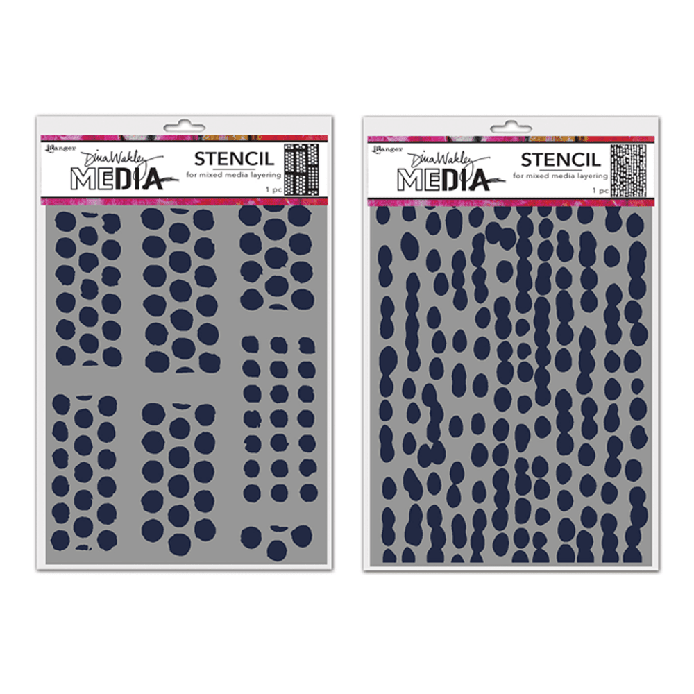 Dina Wakley Media Dots Stencil Bundle Bundles Dina Wakley Media 