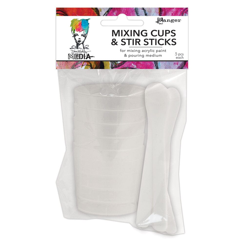 Dina Wakley Media Mixing Cups & Stir Sticks, 5 each Tools & Accessories Dina Wakley Media 