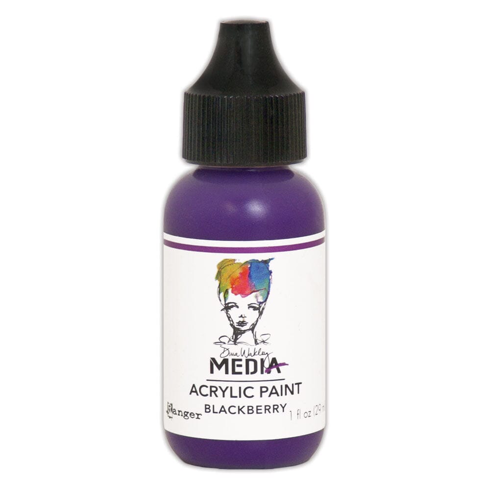 Dina Wakley Media Acrylic Paint Blackberry, 1oz Paint Dina Wakley Media 