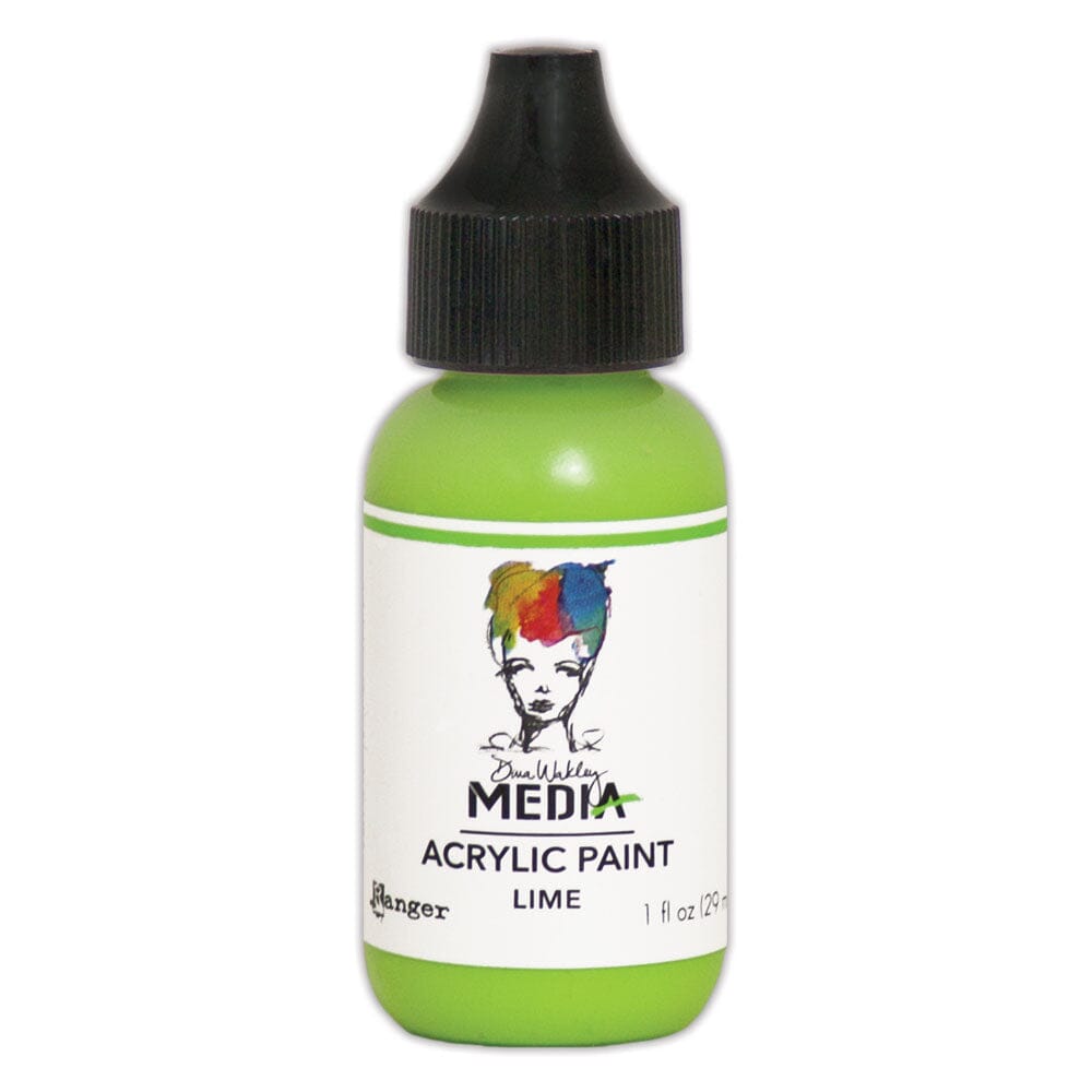 Dina Wakley Media Acrylic Paint Lime, 1oz Paint Dina Wakley Media 