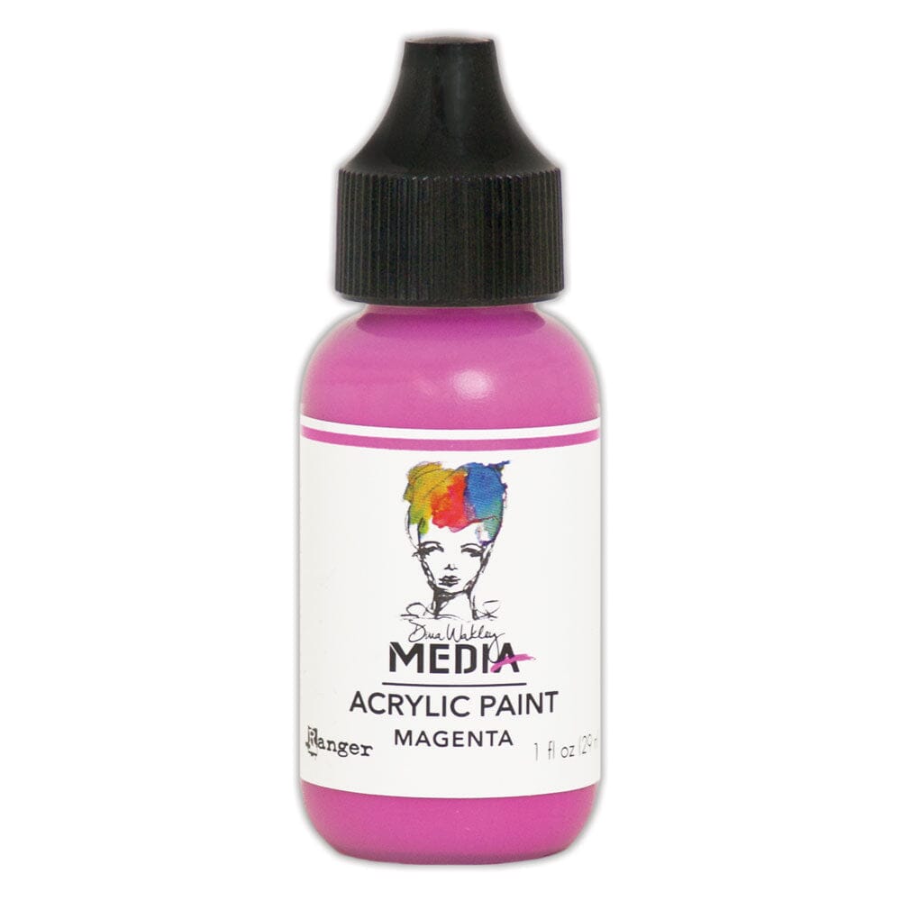 Dina Wakley Media Acrylic Paint Magenta, 1oz Paint Dina Wakley Media 