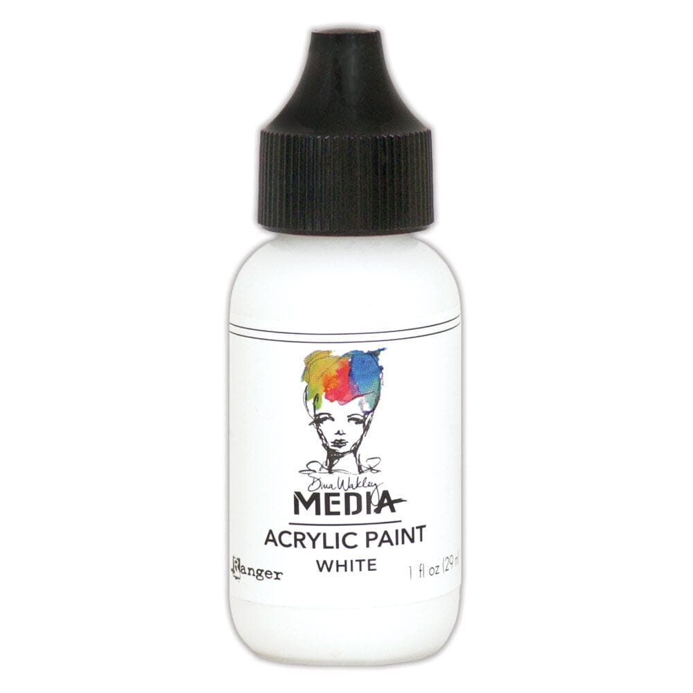 Dina Wakley Media Acrylic Paint White, 1oz Paint Dina Wakley Media 