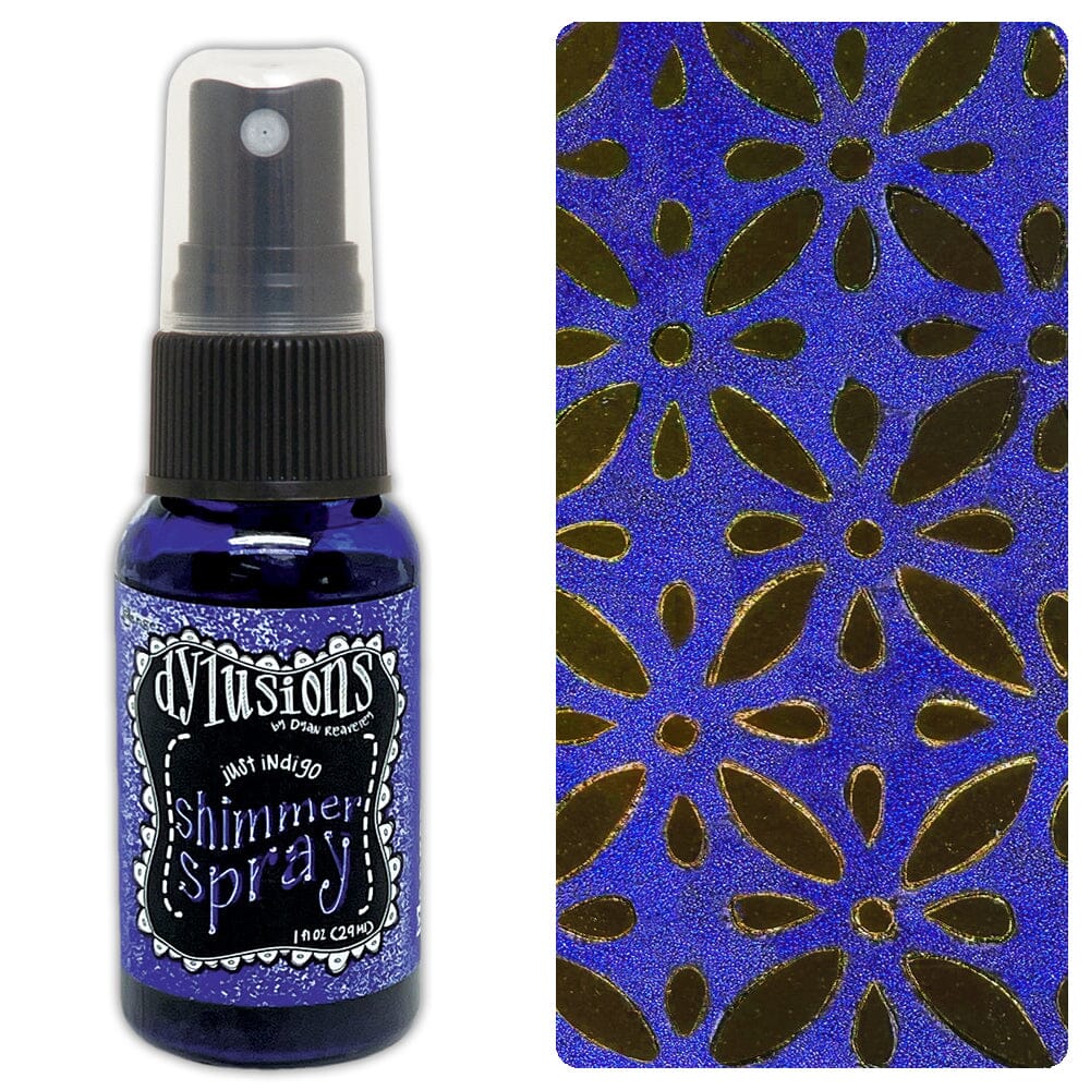 Dylusions Shimmer Spray Just Indigo, 1oz Sprays Dylusions 