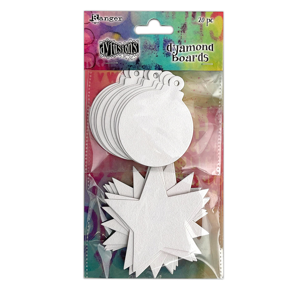 Dylusions Dyamond Boards - Small Baubles & Stars Surfaces Dylusions 