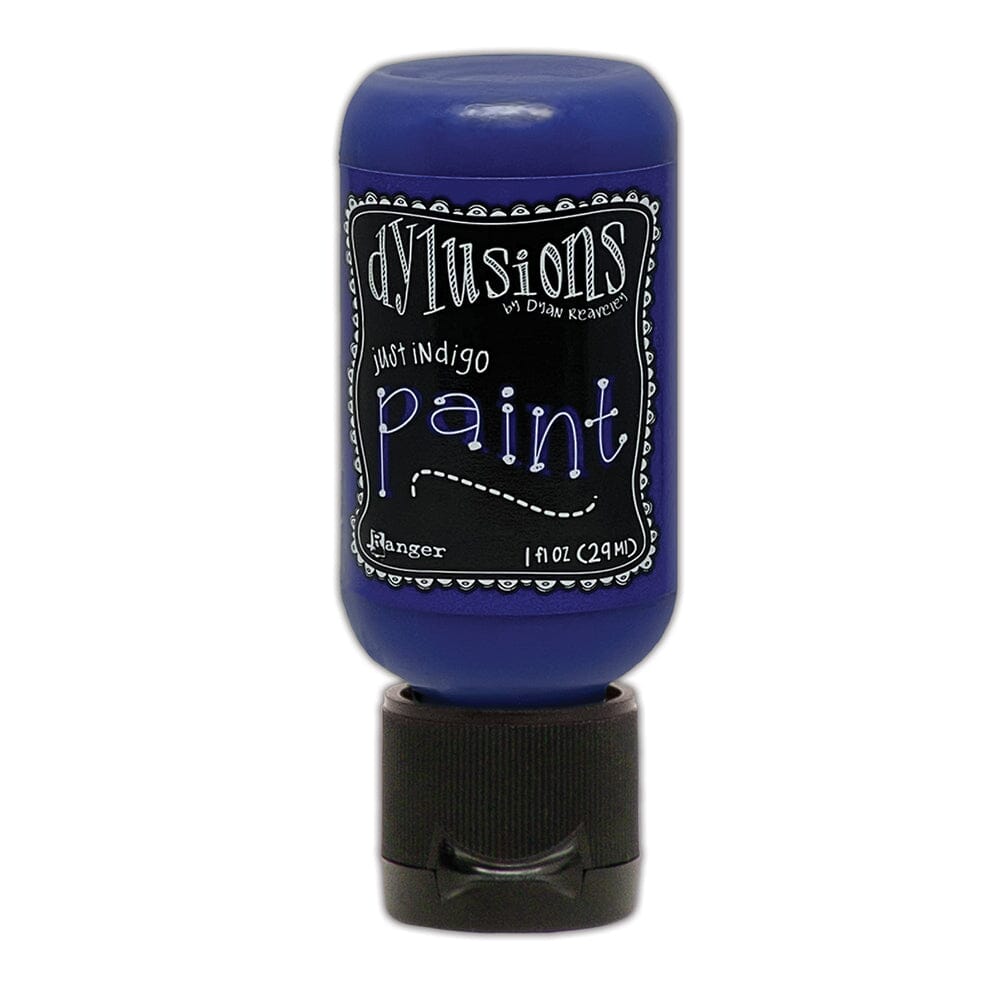 Dylusions Flip Cap Paint Just Indigo, 1oz Paint Dylusions 