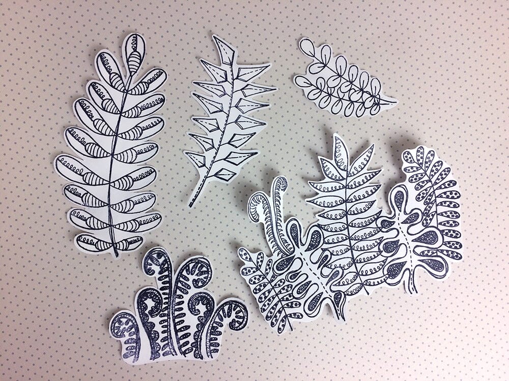 Dylusions Cling Mount Stamps Oodles of Foliage Stamps Dylusions 