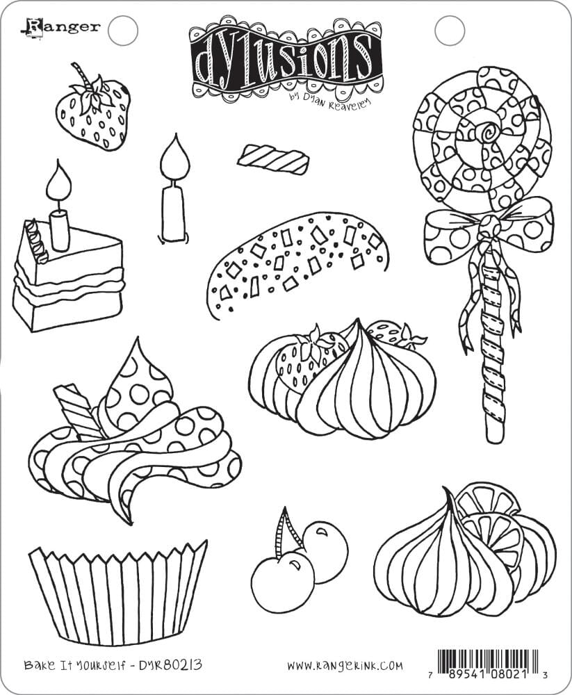 Dylusions Cling Mount Stamps Bake It Yourself Stamps Dylusions 