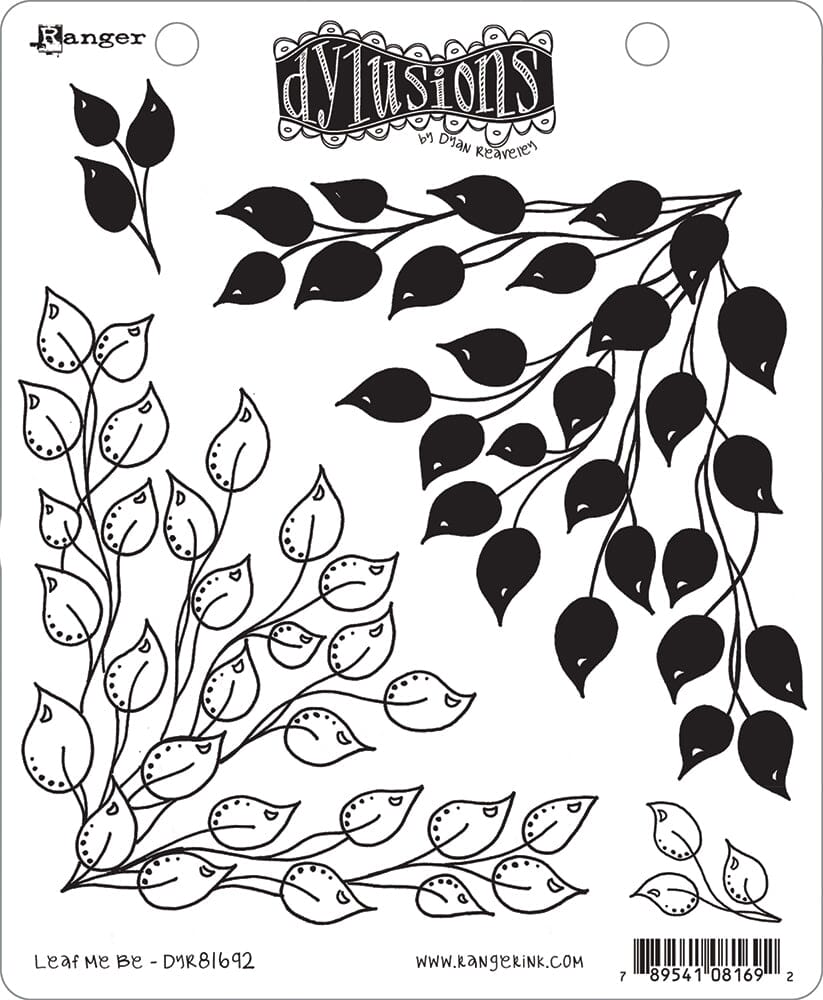 Dylusions Cling Mount Stamps Leaf Me Be Stamps Dylusions 