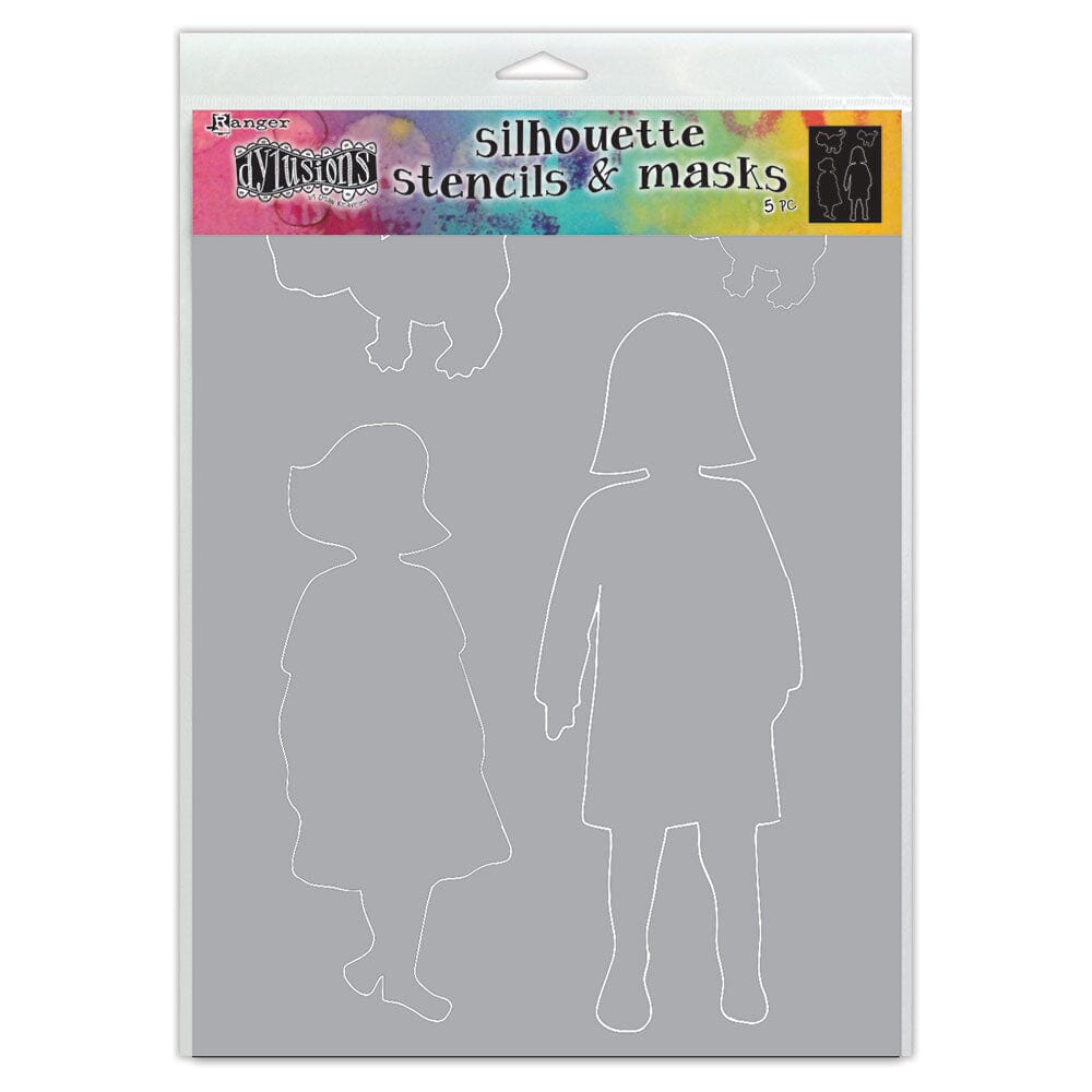 Dylusions Stencils Silhouette Edith Stencil Dylusions 