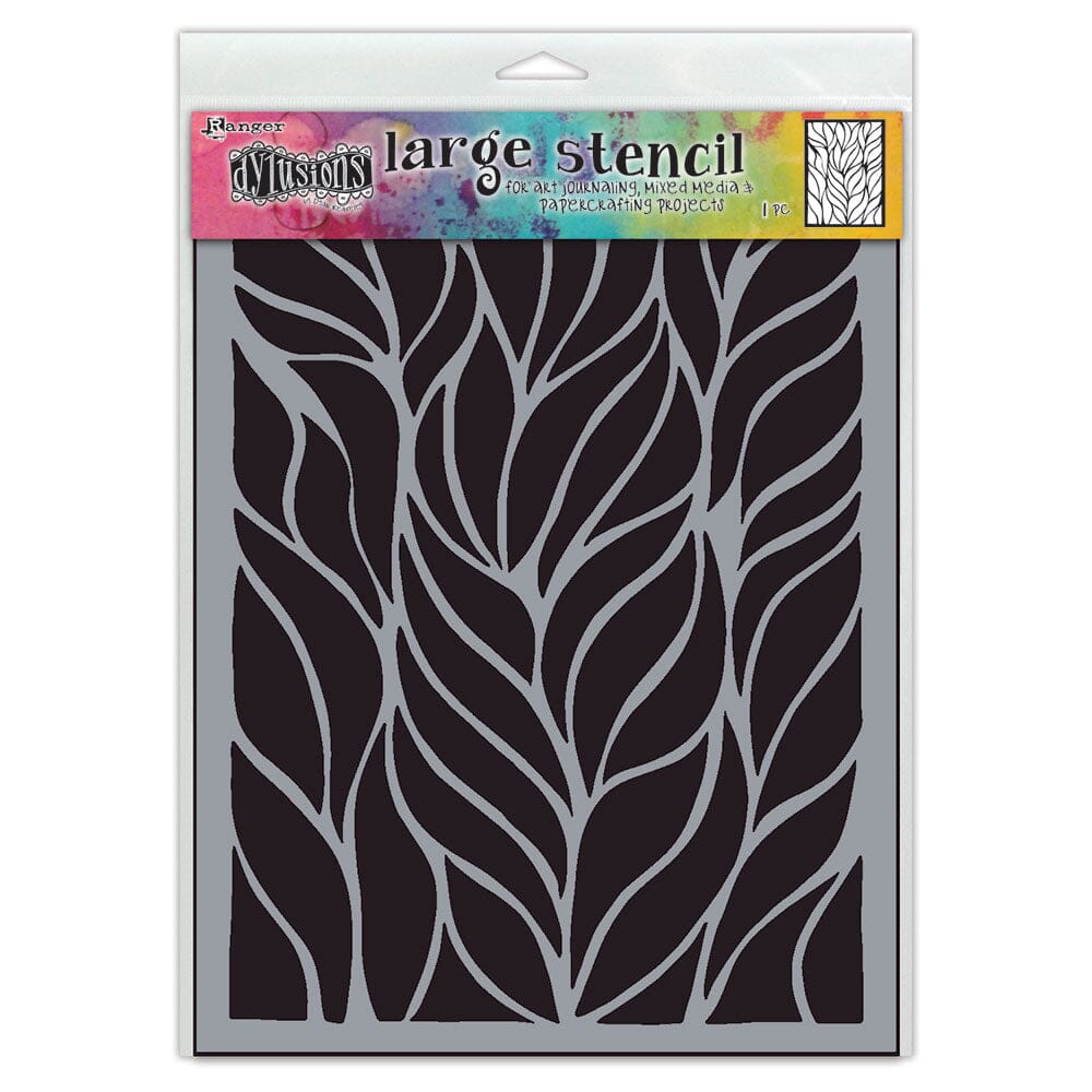 Dylusions Stencil Large Fronds of Fun Stencil Dylusions 