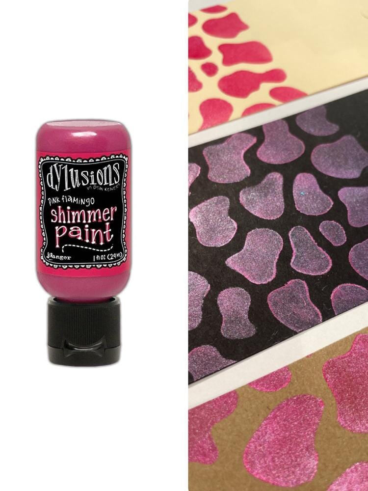 Dylusions Shimmer Paint Pink Flamingo, 1oz Paint Dylusions 