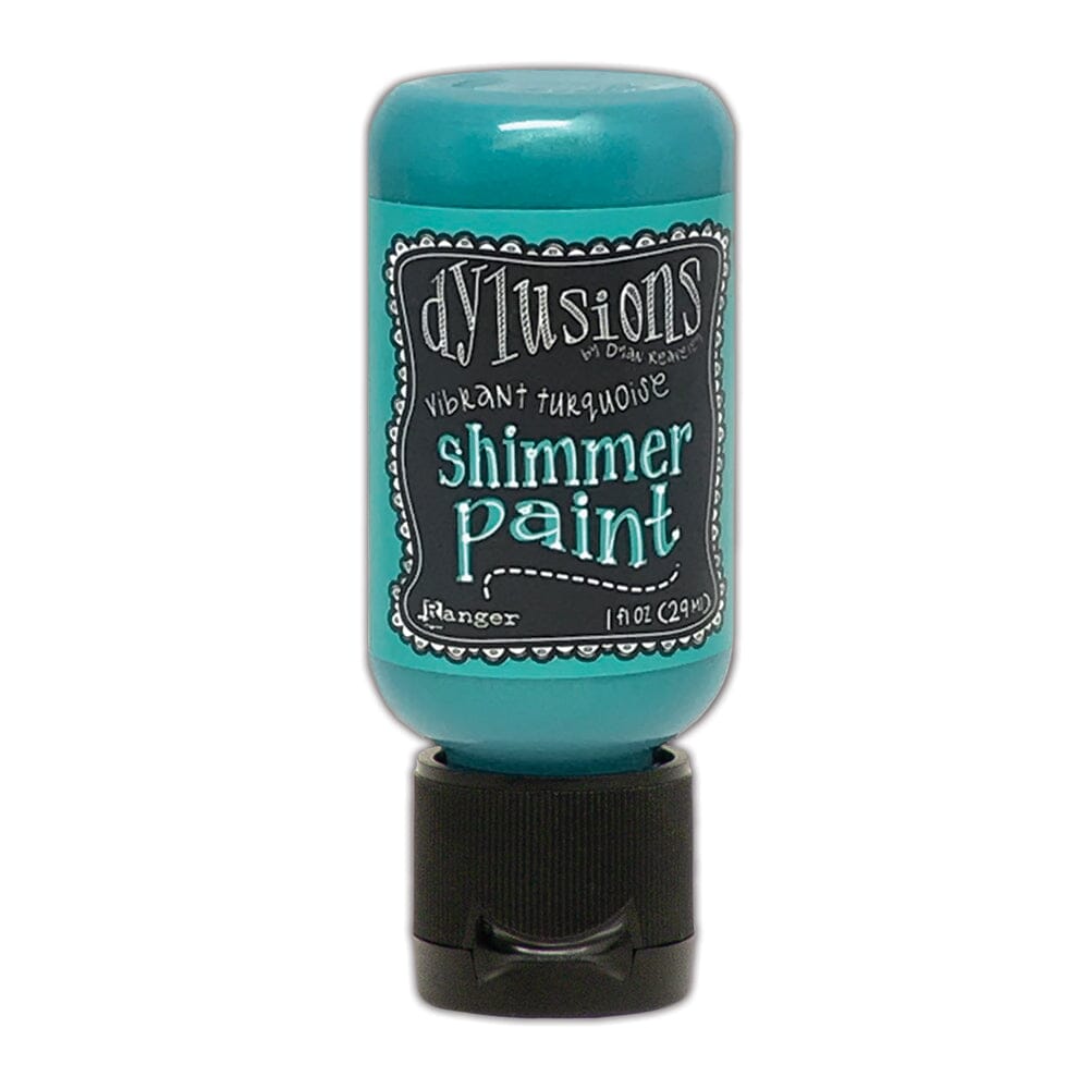 Dylusions Shimmer Paint Vibrant Turquoise, 1oz Paint Dylusions 