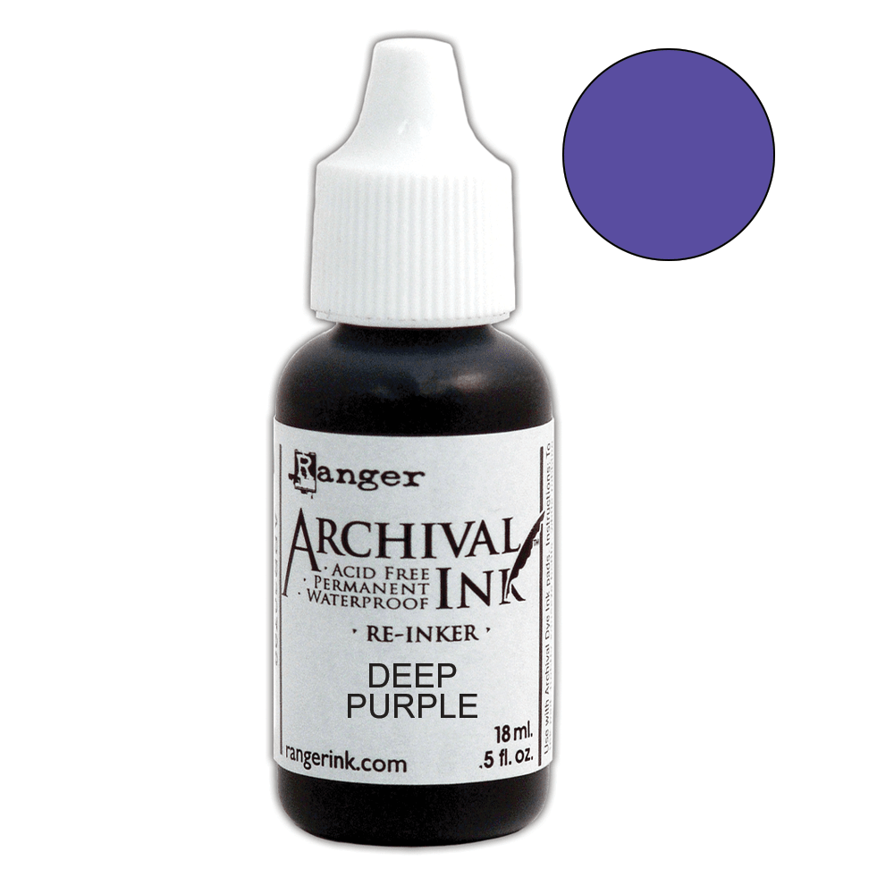 Archival Ink™ Pads Re-Inker Deep Purple, 0.5oz Ink Archival Ink 