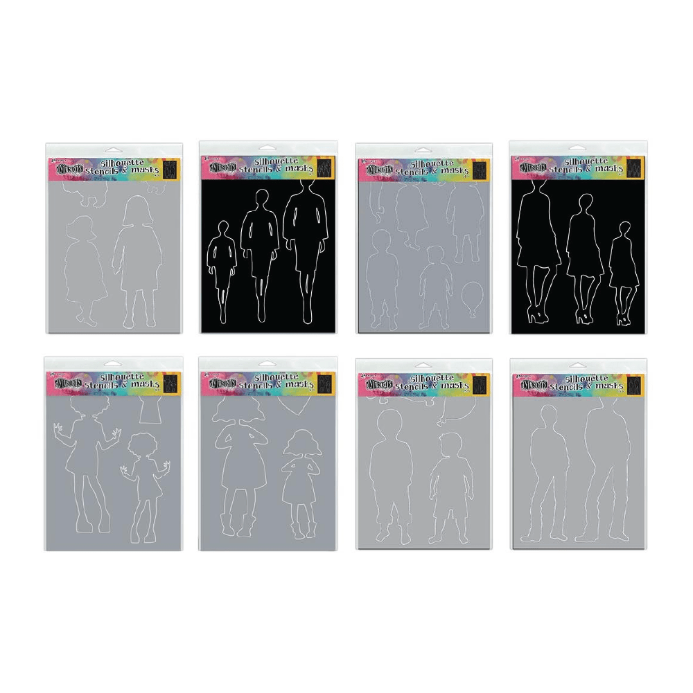 Dylusions Stencil Silhouettes Bundle Bundles Dylusions 