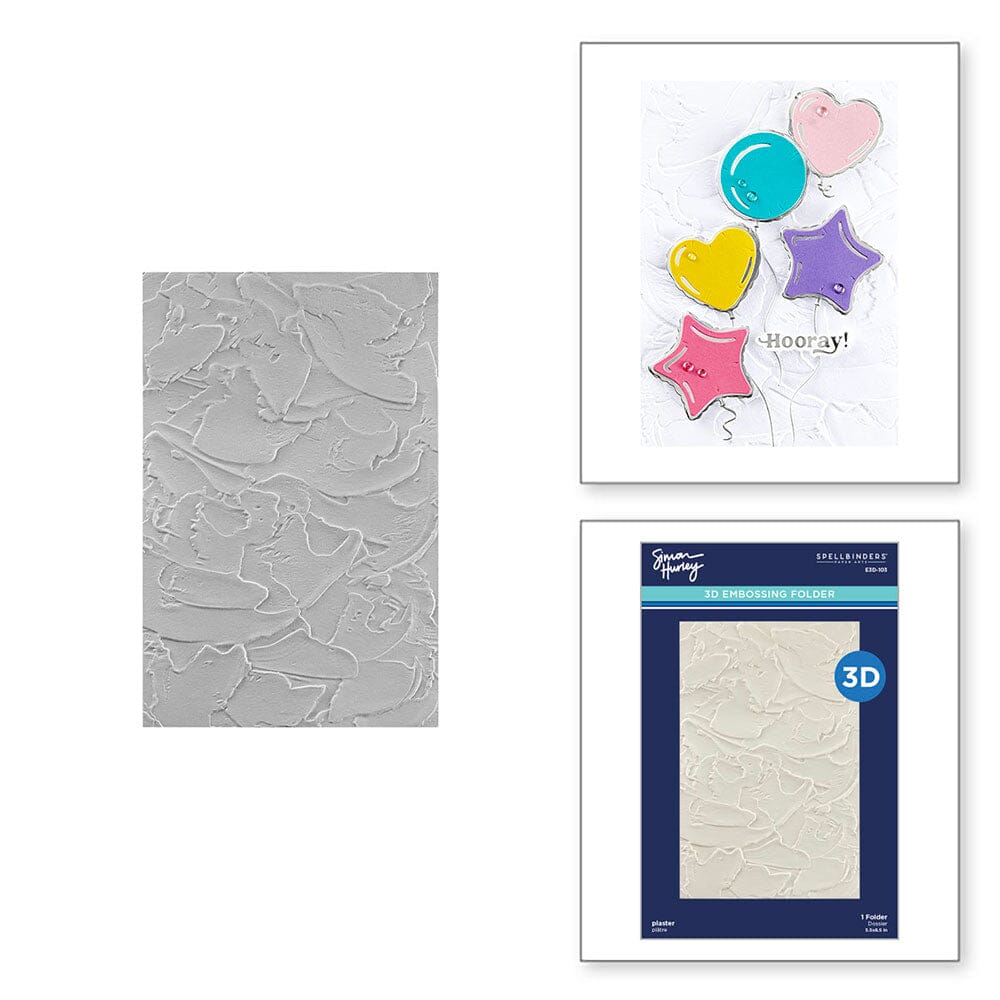 Simon Hurley Spellbinders Plaster 3D Embossing Folder Cutting Dies Simon Hurley 