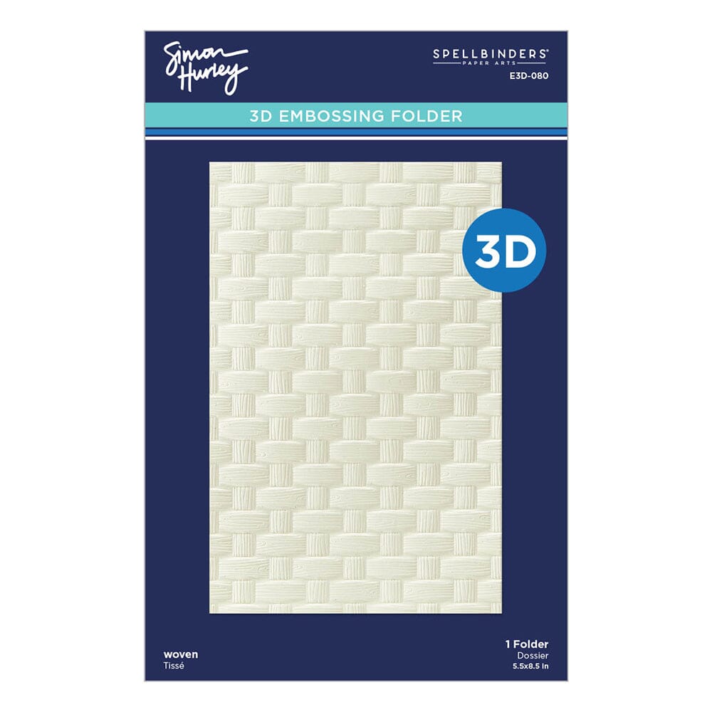 Simon Hurley create. Spellbinders Woven 3D Embossing Folder Cutting Dies Simon Hurley 