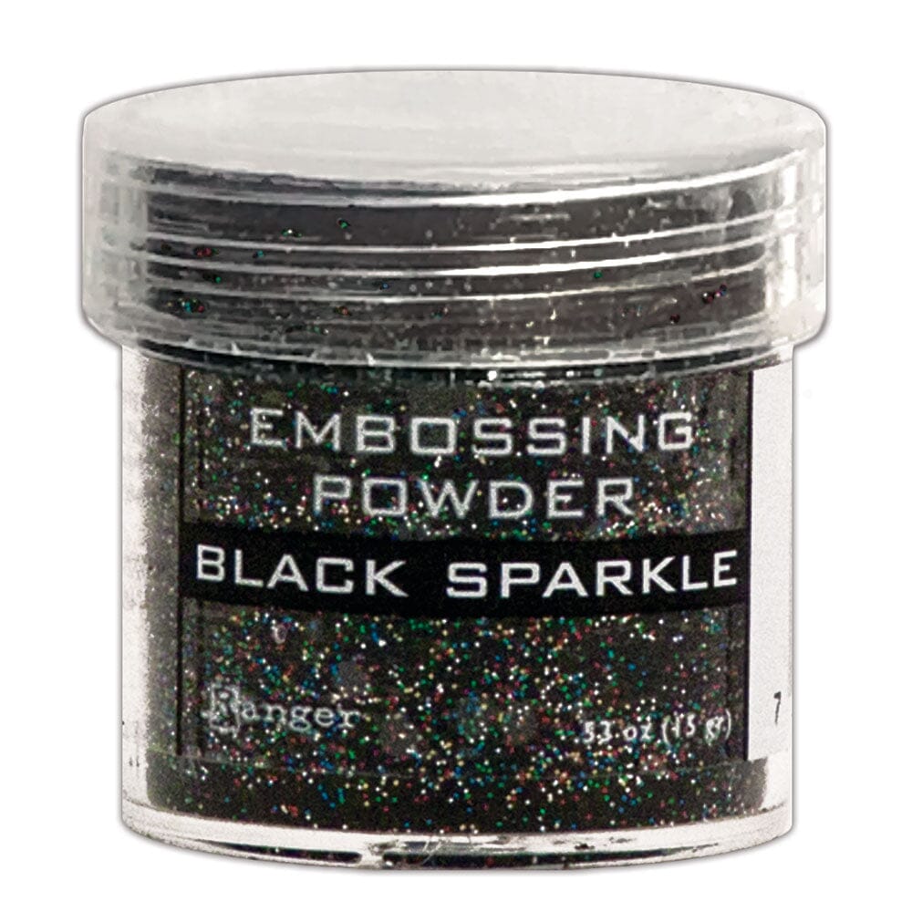 Embossing Powder Black Sparkle, 1oz Jar Powders Ranger Ink 