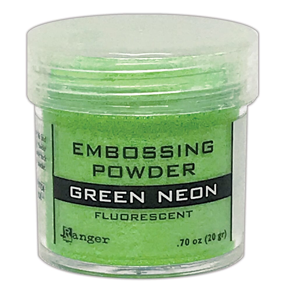 Embossing Powder Green Neon, 1oz Jar Powders Ranger Ink 