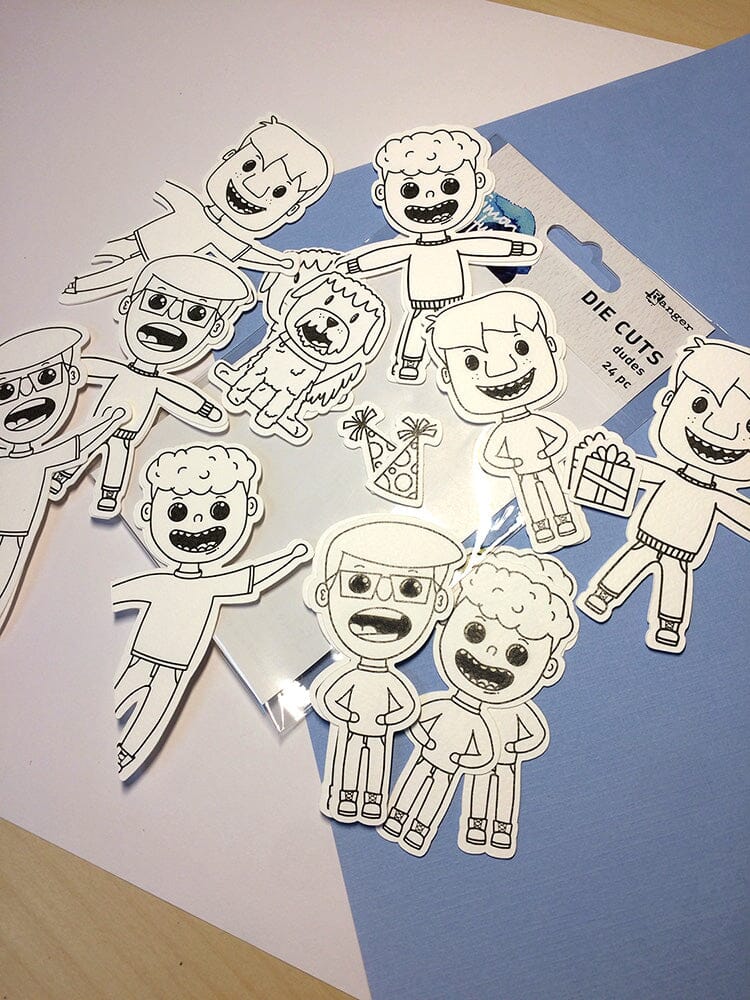 Simon Hurley create. Dudes Die Cuts Cutting Dies Simon Hurley 