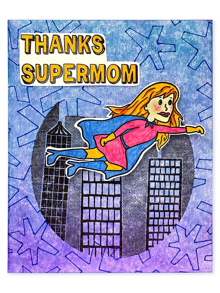 Simon Hurley create. Photopolymer Stamp Supermom! Stamps Simon Hurley 