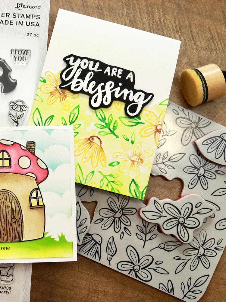 Simon Hurley create. Background Stamp Playful Petals Stamps Simon Hurley 