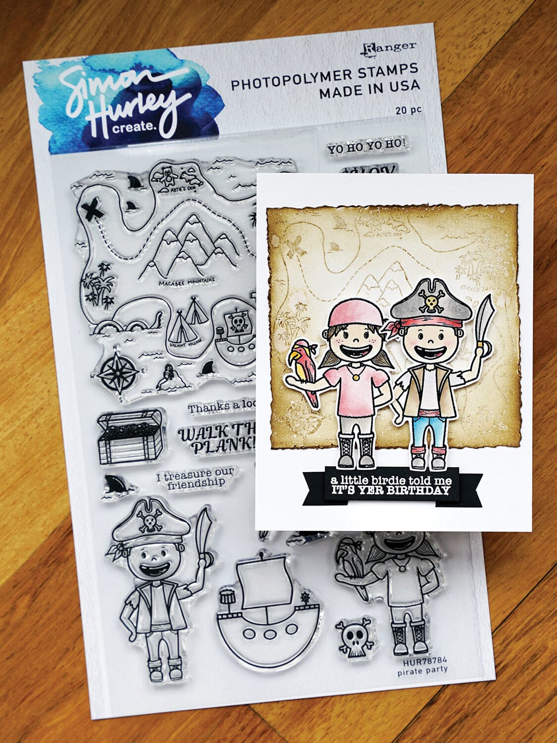 Simon Hurley create. Photopolymer Stamp Pirate Party Stamps Simon Hurley 