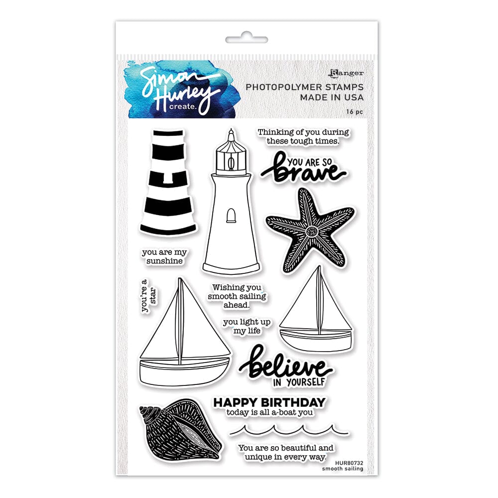 Simon Hurley create. Photopolymer Stamp Smooth Sailing Stamps Simon Hurley 