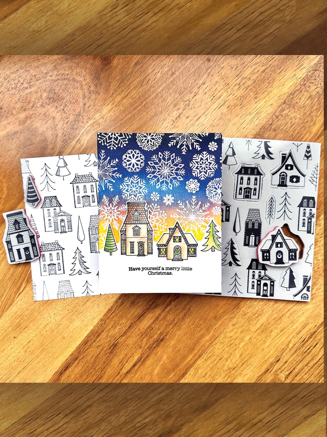 Simon Hurley create. Background Stamp Christmas Village Stamps Simon Hurley 