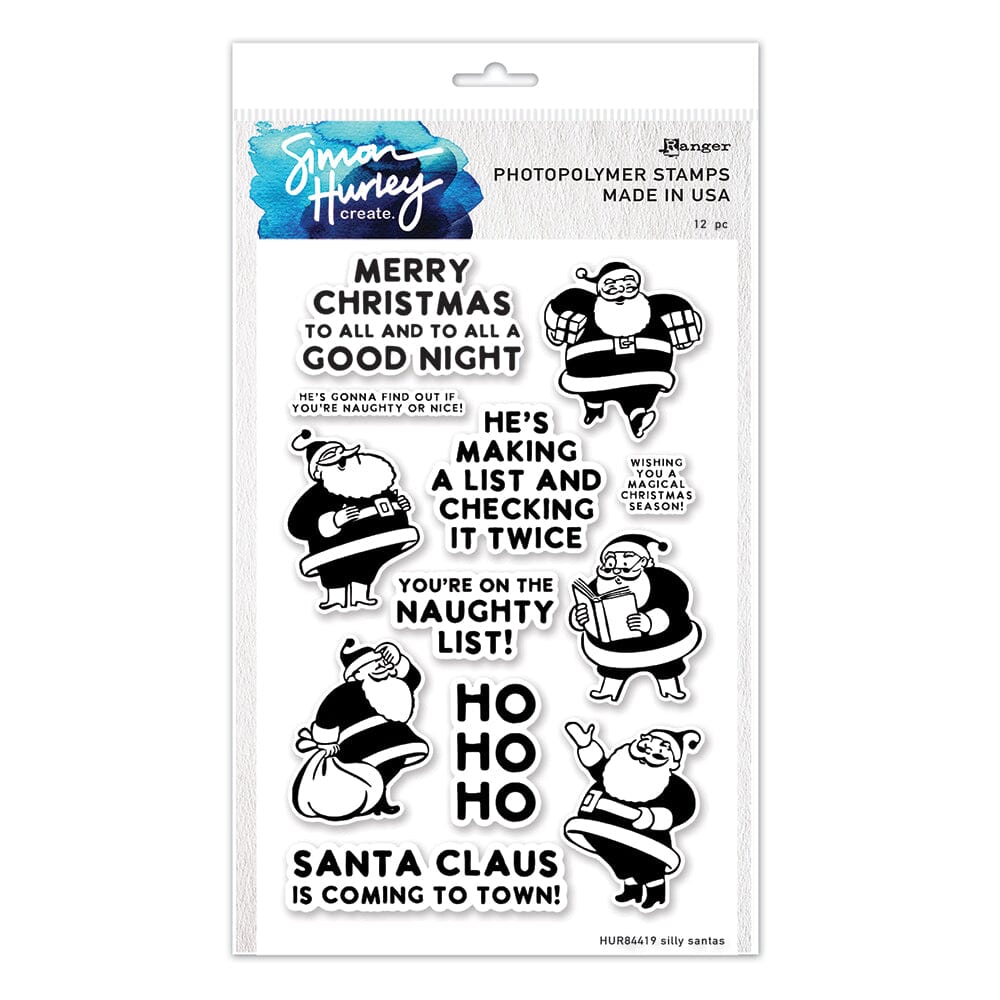 Simon Hurley create. Photopolymer Stamp Silly Santas Stamps Simon Hurley 