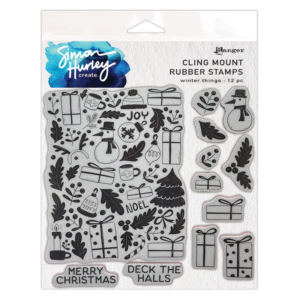 Simon Hurley create. Cling Stamp Winter Things Stamps Simon Hurley 