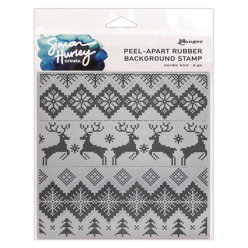 Simon Hurley create. Background Stamp Nordic Knit Stamps Simon Hurley 