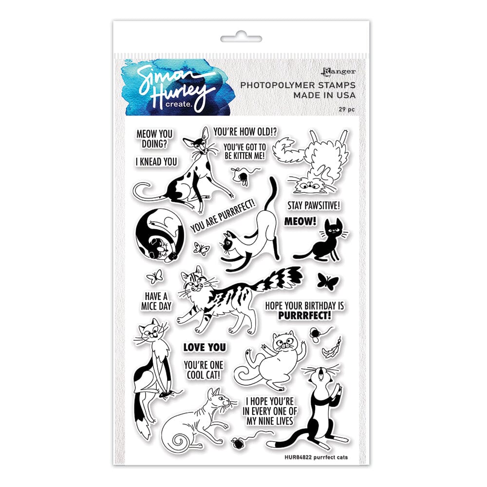 Simon Hurley create. Photopolymer Stamp Purrfect Cats Stamps Simon Hurley 