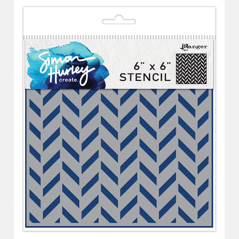 Simon Hurley create. Stencil 6x6 Flip Flop Chevron Stencil Simon Hurley 