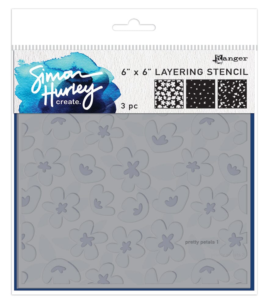 Simon Hurley create. Layering Stencil Pretty Petals Stencil Simon Hurley 