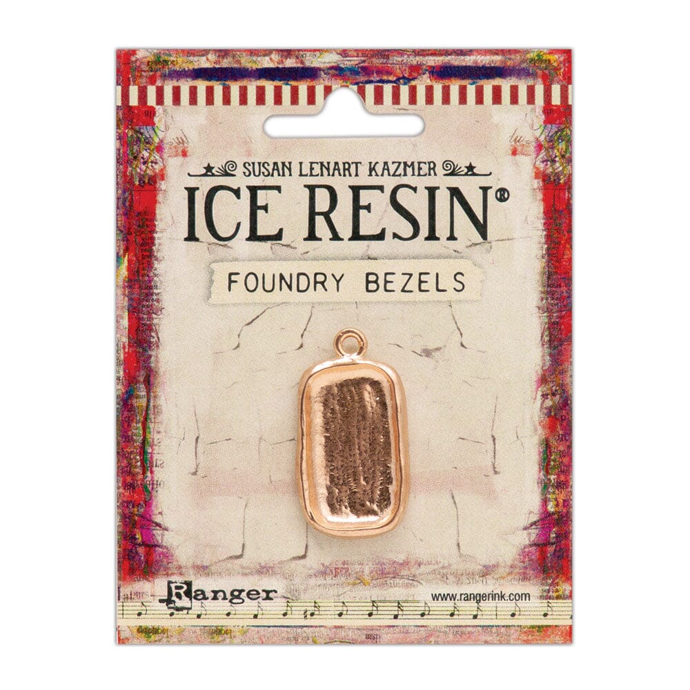 ICE Resin® Foundry Bezel Disco Rectangle Bezels & Charms ICE Resin® Rose Gold 