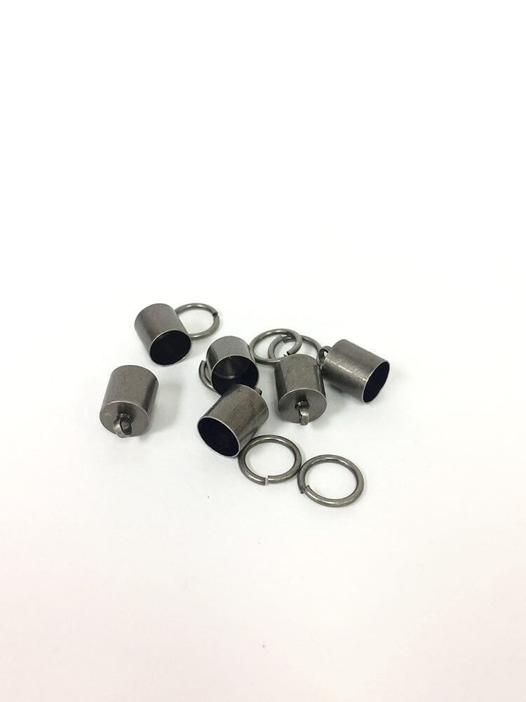 ICE Resin® Findings 8mm End Caps & Jump Rings: Antique Silver Findings ICE Resin® 