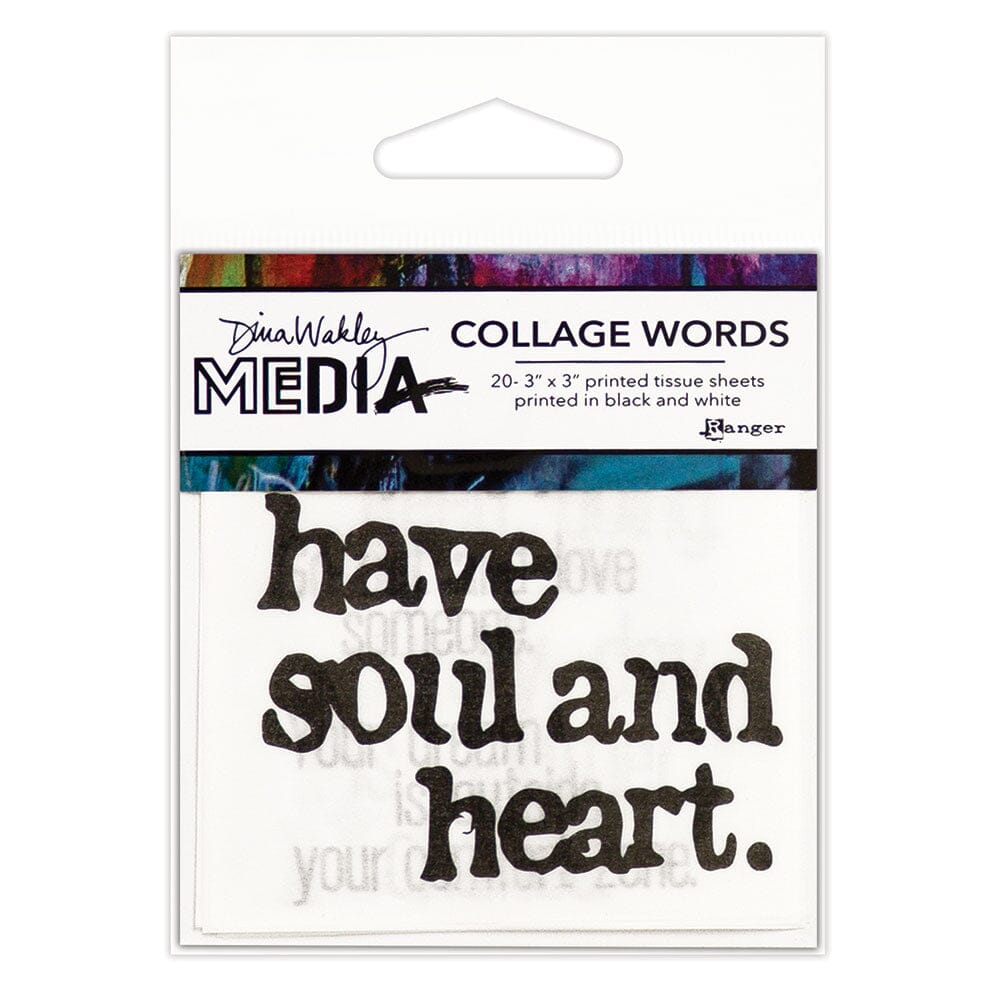 Dina Wakley Media Collage Words Pack #2 Surfaces Dina Wakley Media 