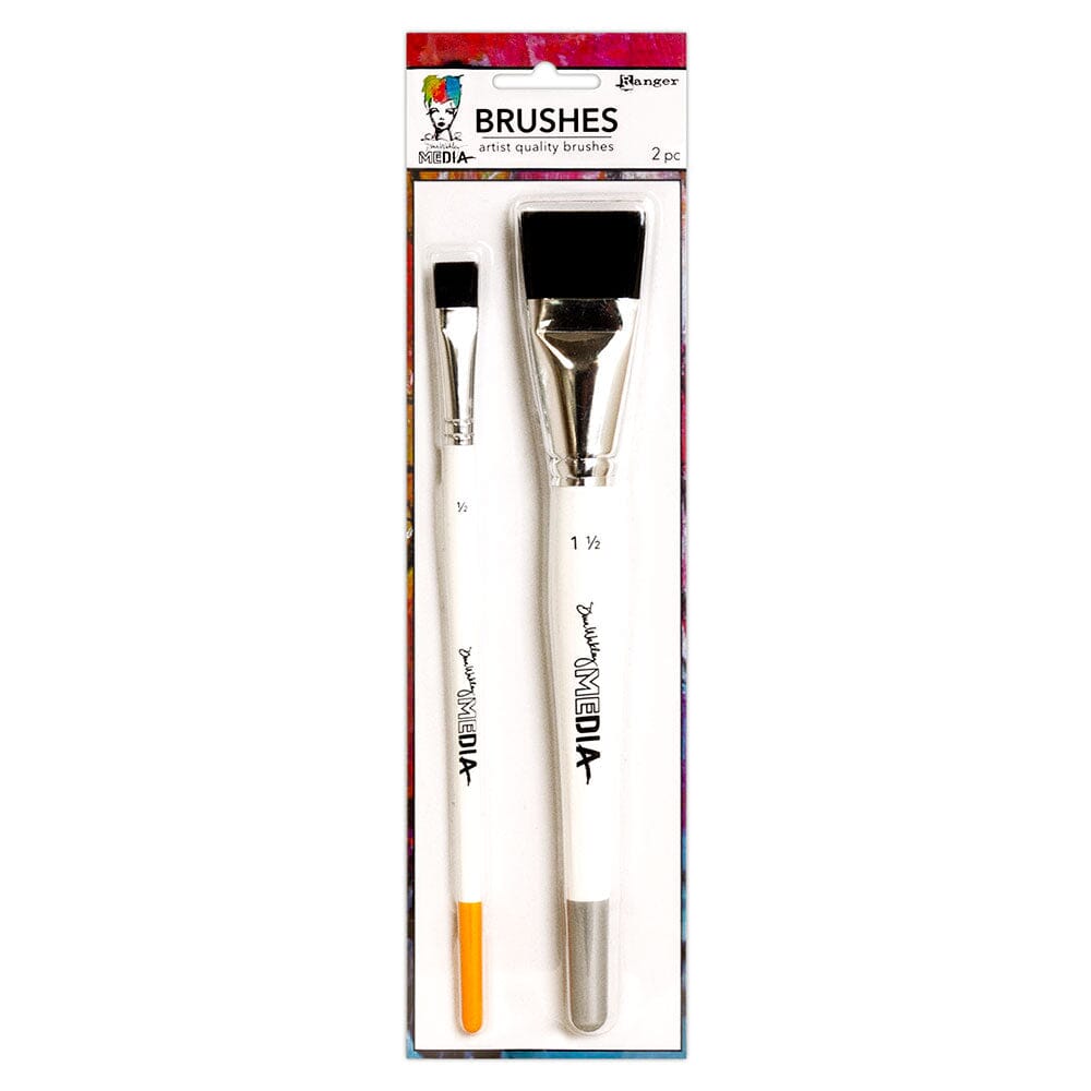 Dina Wakley MEdia Brush Set 2pk Tools & Accessories Dina Wakley Media 