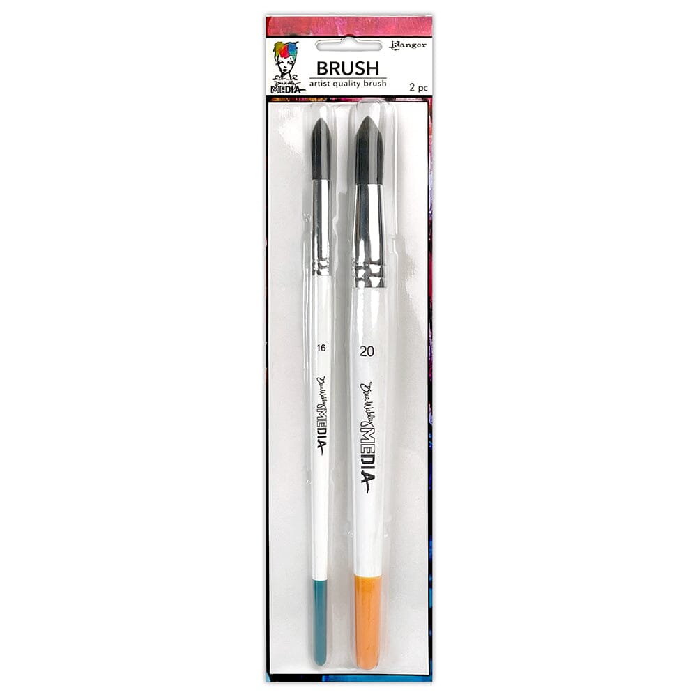 Dina Wakley MEdia Round Brush Set Tools & Accessories Dina Wakley Media 