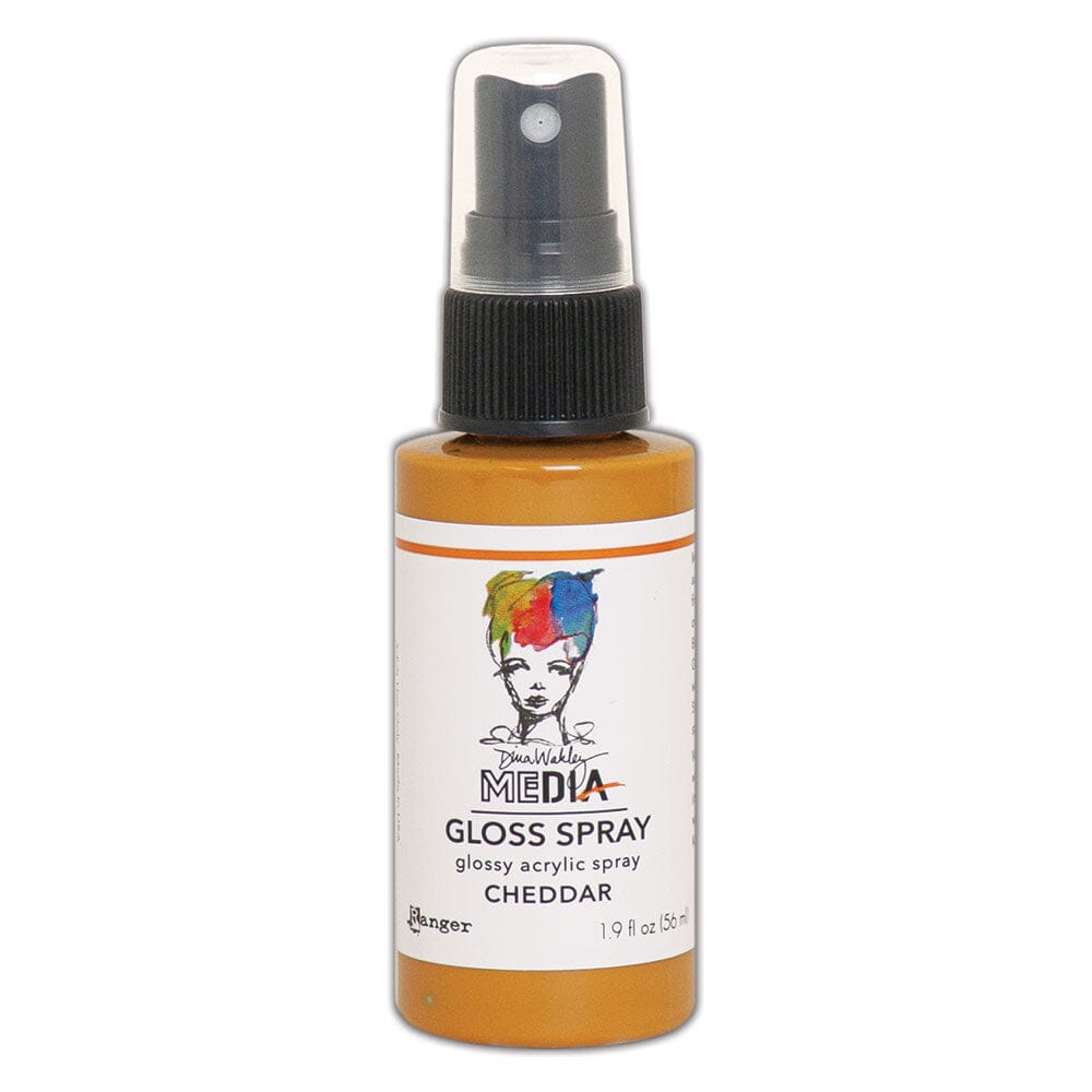 Dina Wakley Media Gloss Spray Cheddar, 2oz Sprays Dina Wakley Media 