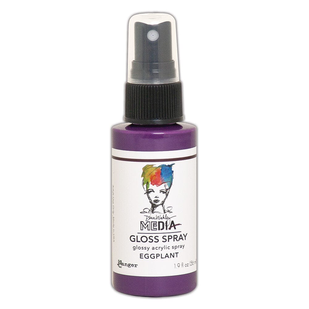 Dina Wakley Media Gloss Spray Eggplant, 2oz Sprays Dina Wakley Media 