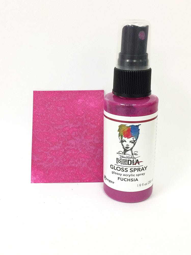 Dina Wakley Media Gloss Spray Fuchsia , 2oz Sprays Dina Wakley Media 