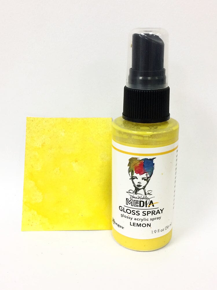 Dina Wakley Media Gloss Spray Lemon, 2oz Sprays Dina Wakley Media 