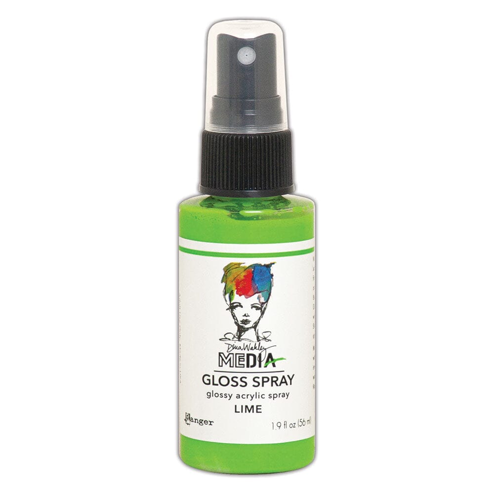 Dina Wakley Media Gloss Spray Lime, 2oz Sprays Dina Wakley Media 