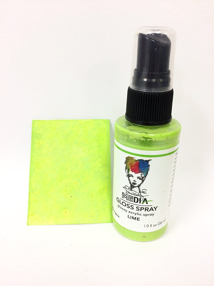 Dina Wakley Media Gloss Spray Lime, 2oz Sprays Dina Wakley Media 