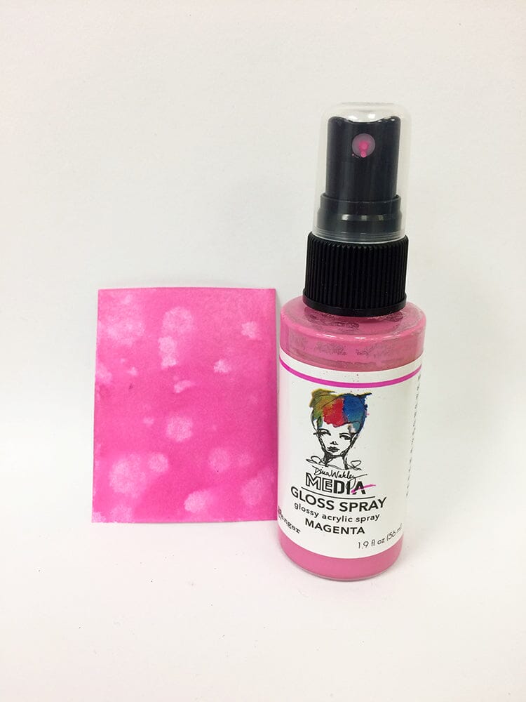 Dina Wakley Media Gloss Spray Magenta, 2oz Sprays Dina Wakley Media 