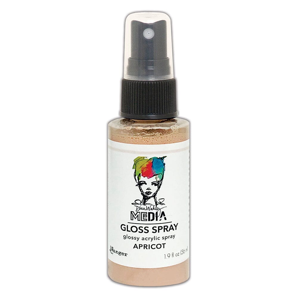 Dina Wakley Media Gloss Spray Apricot, 2oz Sprays Dina Wakley Media 