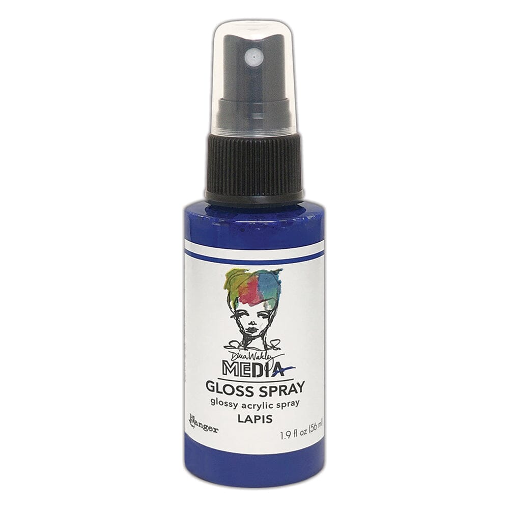 Dina Wakley Media Gloss Spray Lapis, 2oz Sprays Dina Wakley Media 