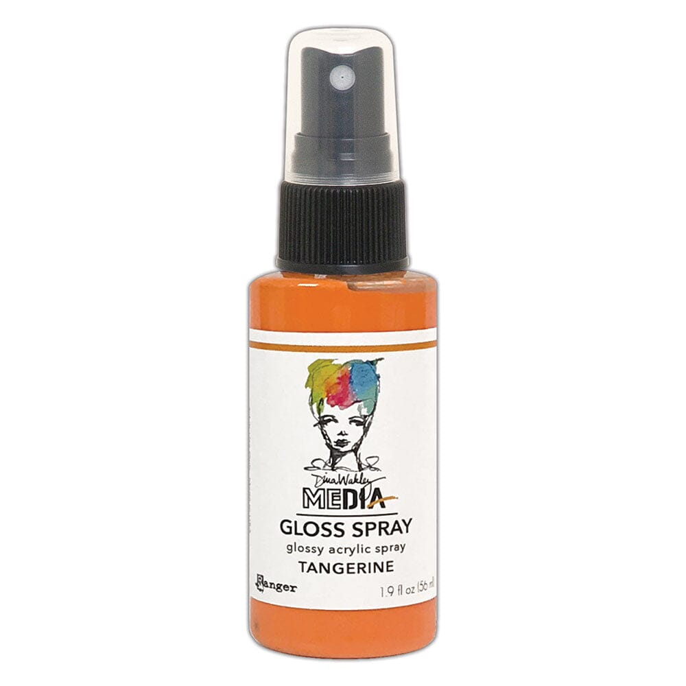 Dina Wakley Media Gloss Spray Tangerine, 2oz Sprays Dina Wakley Media 